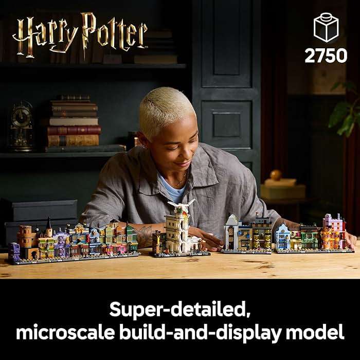 LEGO Harry Potter Diagon Alley Wizarding Shops Building Set for Adults - Collectible Kit for Harry Potter Fans with 12 Microfigures - Gift Idea for Men, Women, Fans - 76444 - Image 3