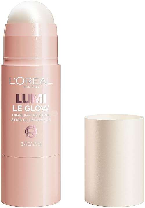 L'Oreal Paris True Match Lumi Le Glow Highlighter Stick, Luminous, Satin, Glowy Highlighter for Face and Body, 630 Crème Chic, 0.17 Oz - Image 1