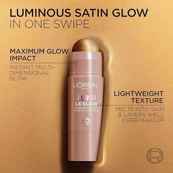 L'Oreal Paris True Match Lumi Le Glow Highlighter Stick, Luminous, Satin, Glowy Highlighter for Face and Body, 630 Crème Chic, 0.17 Oz - Image 7