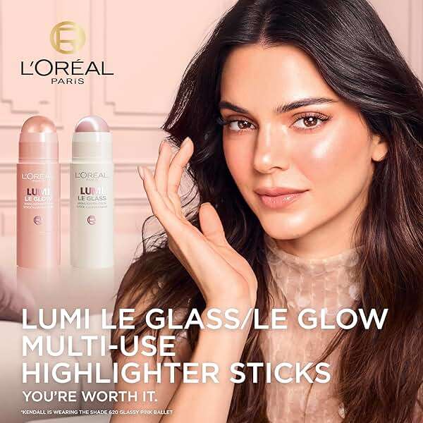 L'Oreal Paris True Match Lumi Le Glass Highlighter Stick, Reflective, Translucent, Glassy Highlighter for Face and Body, 620 Pink Ballet, 0.17 Oz - Image 4