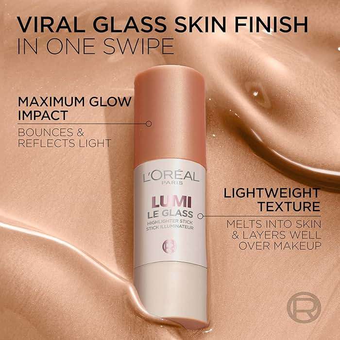 L'Oreal Paris True Match Lumi Le Glass Highlighter Stick, Reflective, Translucent, Glassy Highlighter for Face and Body, 620 Pink Ballet, 0.17 Oz - Image 6