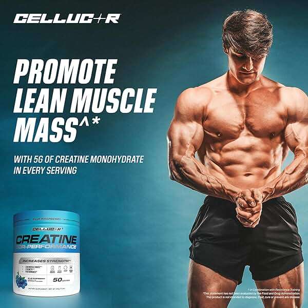 Cellucor Creatine Powder, Blue Raspberry Flavor - Increases Strength, Lean Muscle Mass & Endurance, Micronized Creatine for Fast Absorption, 5g Creatine per Serving, 50 Servings - Image 6