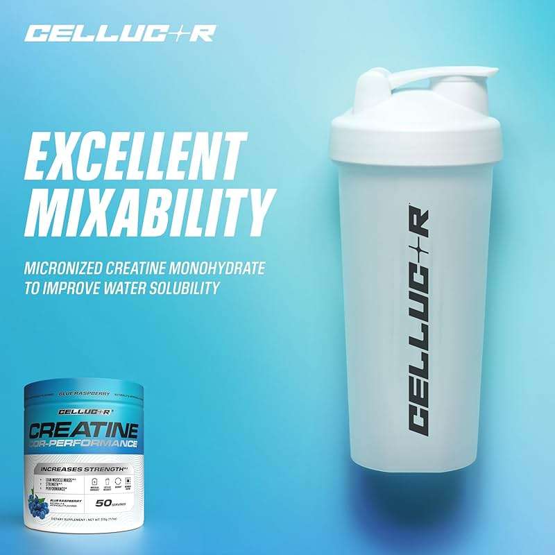 Cellucor Creatine Powder, Blue Raspberry Flavor - Increases Strength, Lean Muscle Mass & Endurance, Micronized Creatine for Fast Absorption, 5g Creatine per Serving, 50 Servings - Image 7