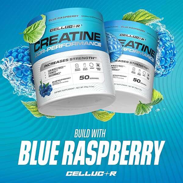 Cellucor Creatine Powder, Blue Raspberry Flavor - Increases Strength, Lean Muscle Mass & Endurance, Micronized Creatine for Fast Absorption, 5g Creatine per Serving, 50 Servings - Image 8