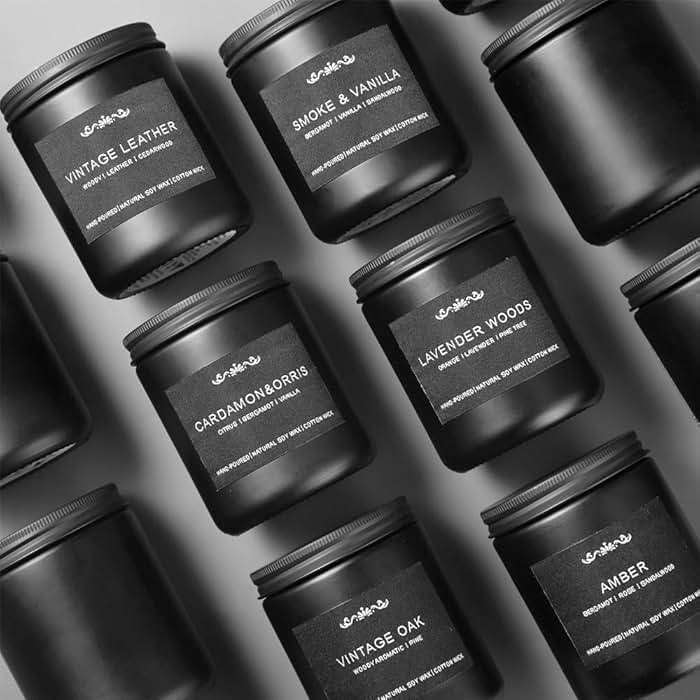 Candles for Men, 6 Pack Soy Wax Gift Set, 300H Long Lasting Home Fragrance with Masculine Scents, Gift for Dad, Husband or Boyfriend - Image 2