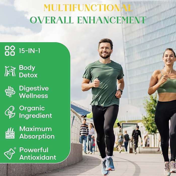 Enerlix 15-in-1 Detox Binder, Activated Charcoal, Zeolite & Bentonite Clay, Chlorella, 1500 MG Detox Supplement Maximum Absorbent, Liver Gut Digestive Detox Cleanse, 90 Vegan Capsules - Image 5