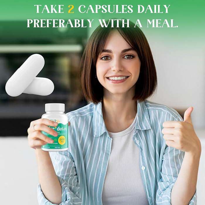 Enerlix 15-in-1 Detox Binder, Activated Charcoal, Zeolite & Bentonite Clay, Chlorella, 1500 MG Detox Supplement Maximum Absorbent, Liver Gut Digestive Detox Cleanse, 90 Vegan Capsules - Image 8