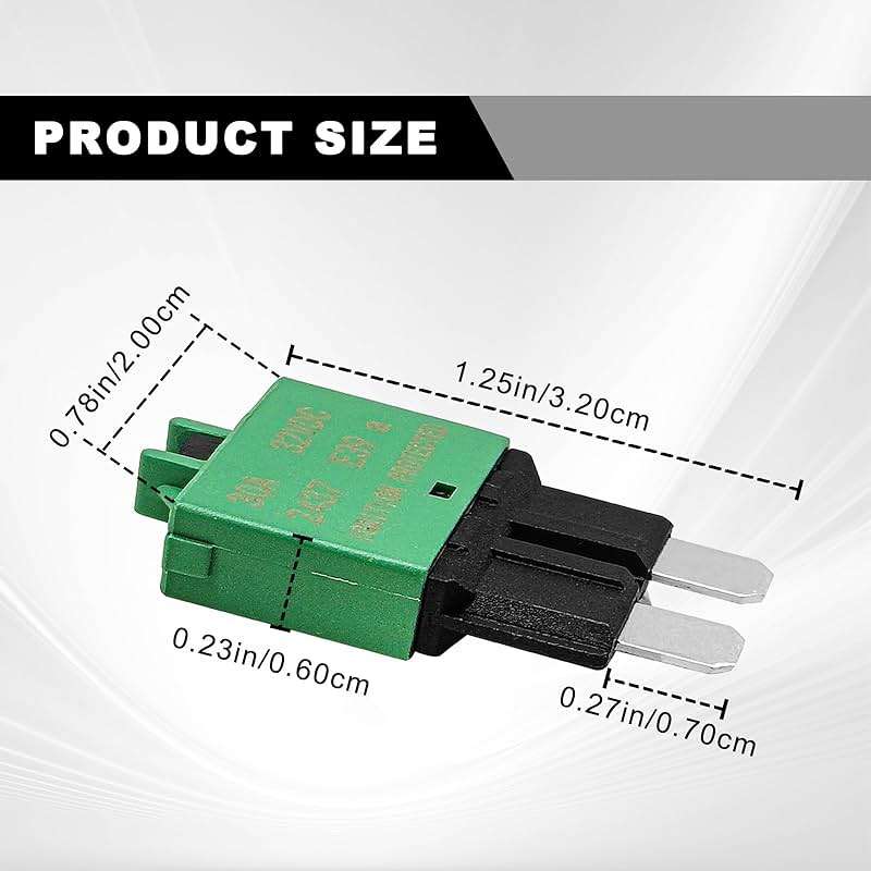 6pcs 32vdc Manual Reset Low Circuit Breaker Blade Fuse E39 ATC/ATO (5A 10A 15A 20A 25A 30A) - Image 2