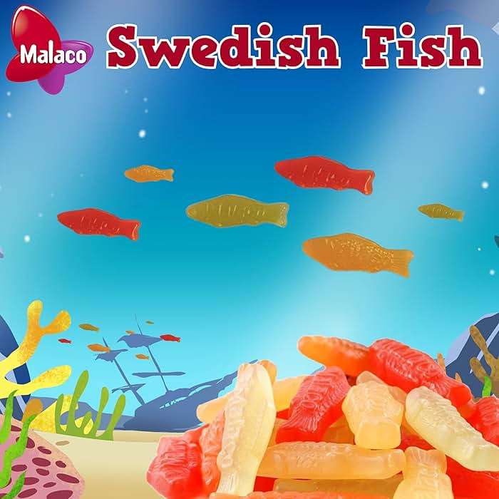 Swedish Candy Sweet Mix 1 POUND Gummy Candies With 8 Flavor Variety, BUBS Banana Toffee, Wild Berry Pomegranate, Ahlgrens Bilar Limousines, Malaco Fish, Forest Berries, Grandma’s Dentures Gummies, Cola Bottles & Zoo Monkey Gummies - Image 4