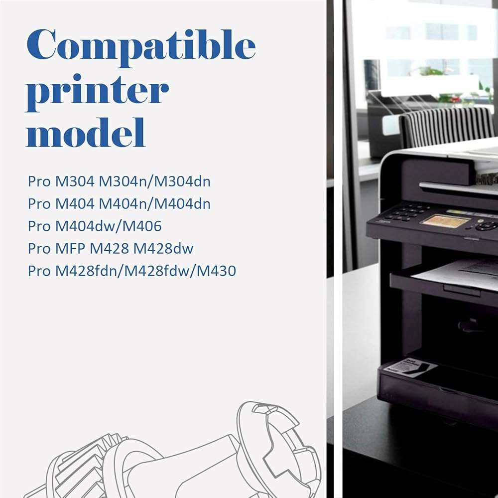 CF258A 58A Toner Cartridge Black M428fdw M404n Compatible Replacement for HP 58A CF258A 58X CF258X for HP LaserJet Pro MFP M428fdn M428dw Pro M404n M404dn M404dw M404 Printer Ink with Chip 4 Pack - Image 2