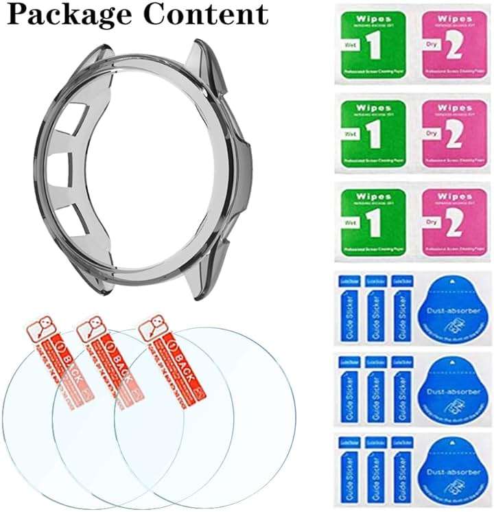 HUADU Watch Screen Protector Compatible for Garmin Forerunner 165, Tempered Glass Film Anti Scratch High Definition Full Coverage and Soft TPU Protective Case - Image 6