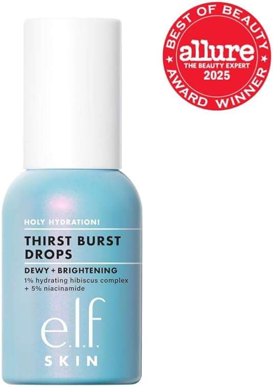 e.l.f. SKIN Holy Hydration! Thirst Burst Drops, Serum For A Radiant Complexion Instantly & Over Time, Made With Hyaluronic Acid, Vegan & Cruelty-Free - Image 2