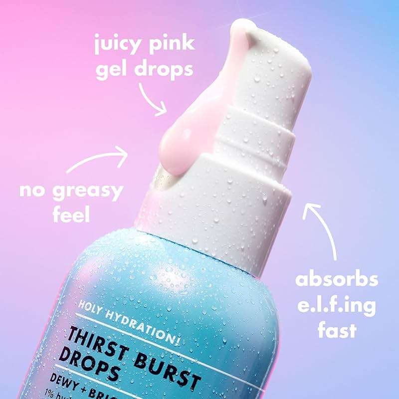 e.l.f. SKIN Holy Hydration! Thirst Burst Drops, Serum For A Radiant Complexion Instantly & Over Time, Made With Hyaluronic Acid, Vegan & Cruelty-Free - Image 5