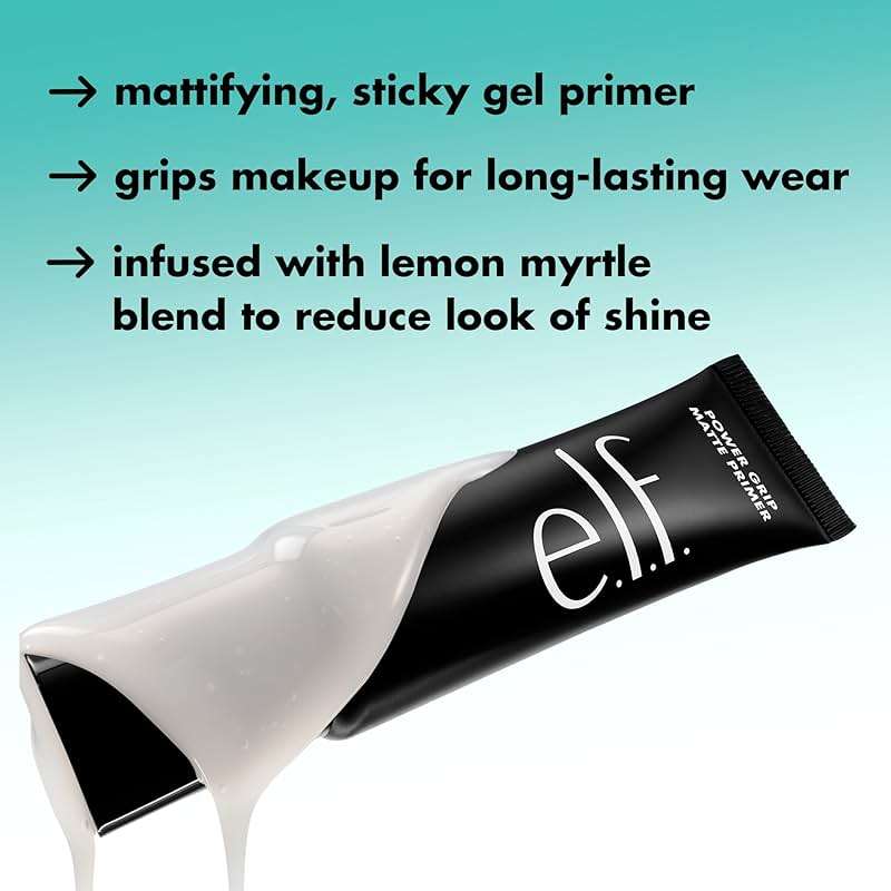 e.l.f. Power Grip Matte Primer, Gel-Based & Hydrating Face Primer for Smoothing Skin & Gripping Makeup, Moisturizing & Priming, Vegan & Cruelty-Free - Image 3