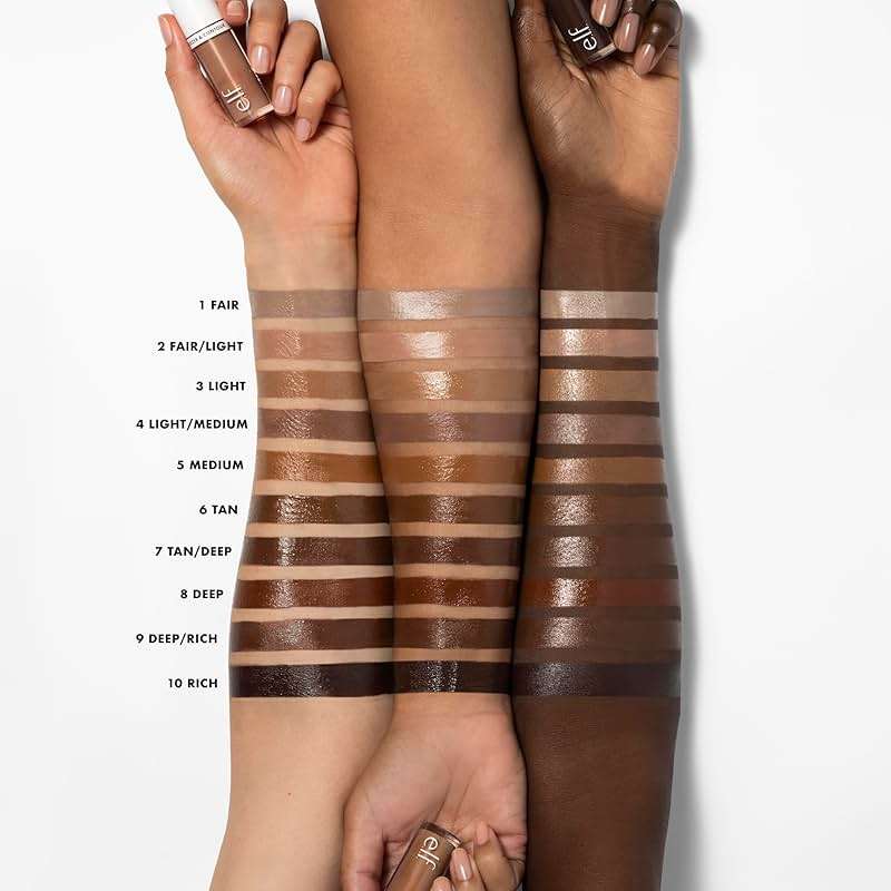 e.l.f. Camo Liquid Bronzer & Contour, Silky Pigmented Formula, Long-Lasting Glow for A Sun-Kissed, Sculpted Finish, Vegan & Cruelty-Free, 3 Light - Image 3