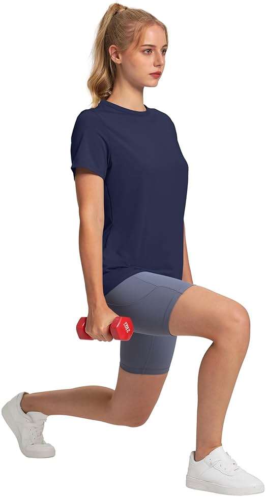 OFEEFAN Workout Tops for Women UPF 50+ Breathable Quick Dry Loose Fit T Shirt Outdoor Yoga Running Hiking Gym Tee Top - Image 3