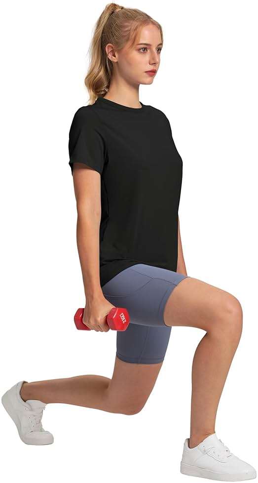 OFEEFAN Workout Tops for Women UPF 50+ Breathable Quick Dry Loose Fit T Shirt Outdoor Yoga Running Hiking Gym Tee Top - Image 3