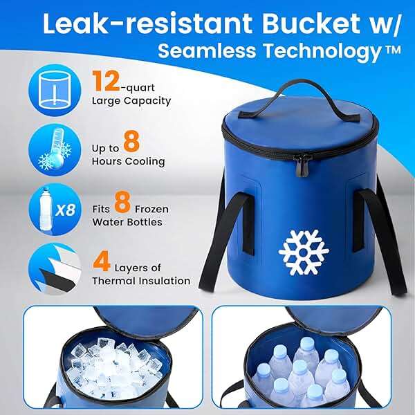 GALINAND Cold Therapy Machine, Ice Machine for Knee Care After-Surgery, Knee Replacement Recovery Equipment Aids Pack, Cryotherapy System w/Compression Wrap Pad for Ankle, Foot, ACL Relief - Image 5