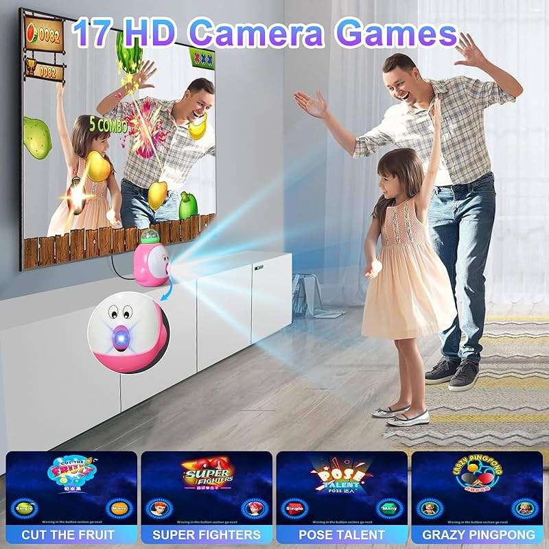 TV Game Console with 100+ Games, 2 Wireless Controllers, HDMI Plug & Play - Includes 30 Sportsgame & 17 AR Games - Birthday Christmas Xmas Gifts for Girls Boys , Age 3+ - Image 2