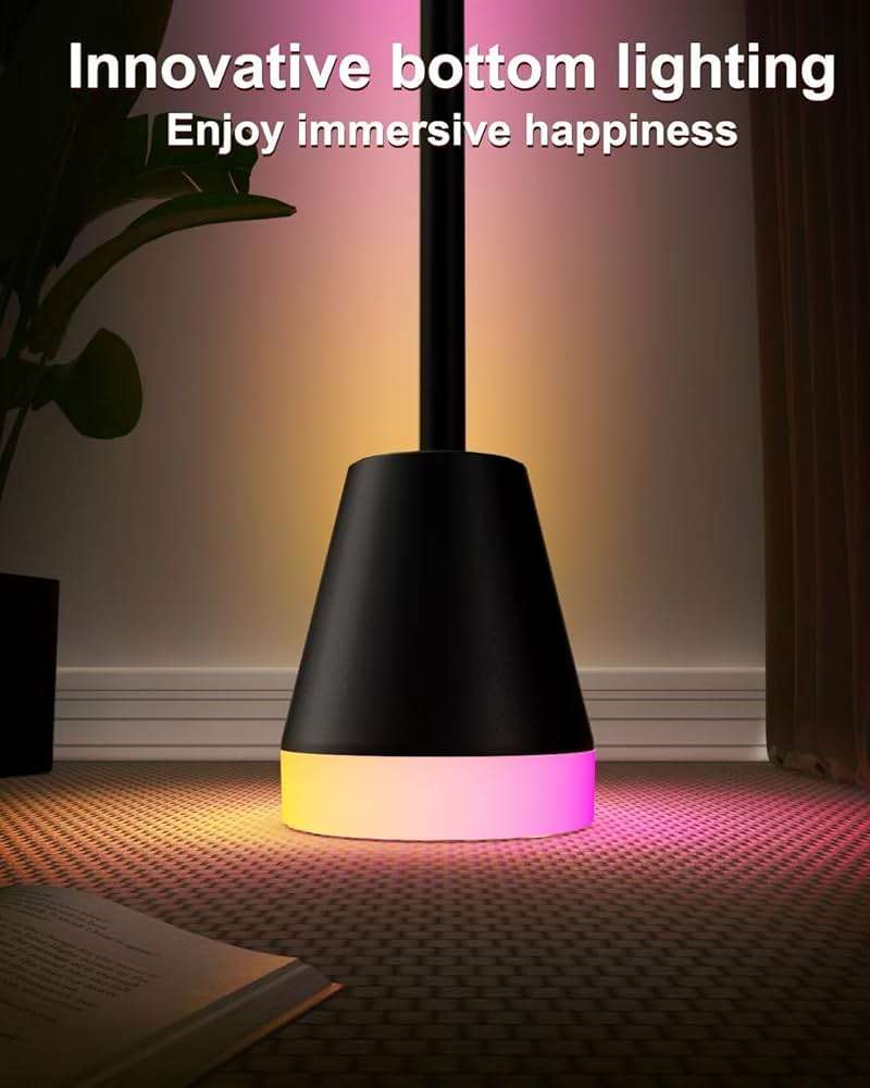 Keepsmile Smart RGB LED Corner Floor Lamp,172 LEDs Bright Standing Lamps for Living Room with APP and Remote,Modern Floor Lamp with Music Sync and 16 Million Colors, Ambient Lighting for Bedroom - Image 2