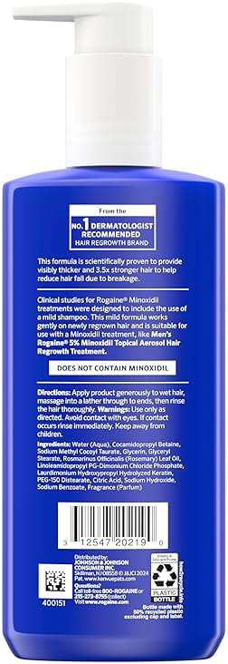 Rogaine Men's Thickening 2 in 1 Shampoo + Conditioner, Hair Thickening Shampoo & Conditioner with Rosemary Oil, Keratin & Citric Acid Leaves Hair Visibly Thicker, Not Minoxidil, 8.4 fl. oz - Image 9