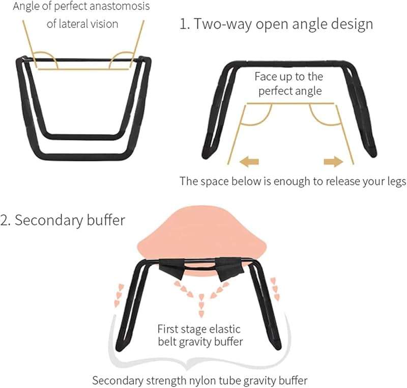 Sex Furniture Sex Chair for Couples for Bedroom Seat Mount Holder Adult Stuff Novelties Fun BDSM Kit Body Positioner Bounce Bench Men Women Swing Position Stool Games Sunglasses UH-092343 - Image 3