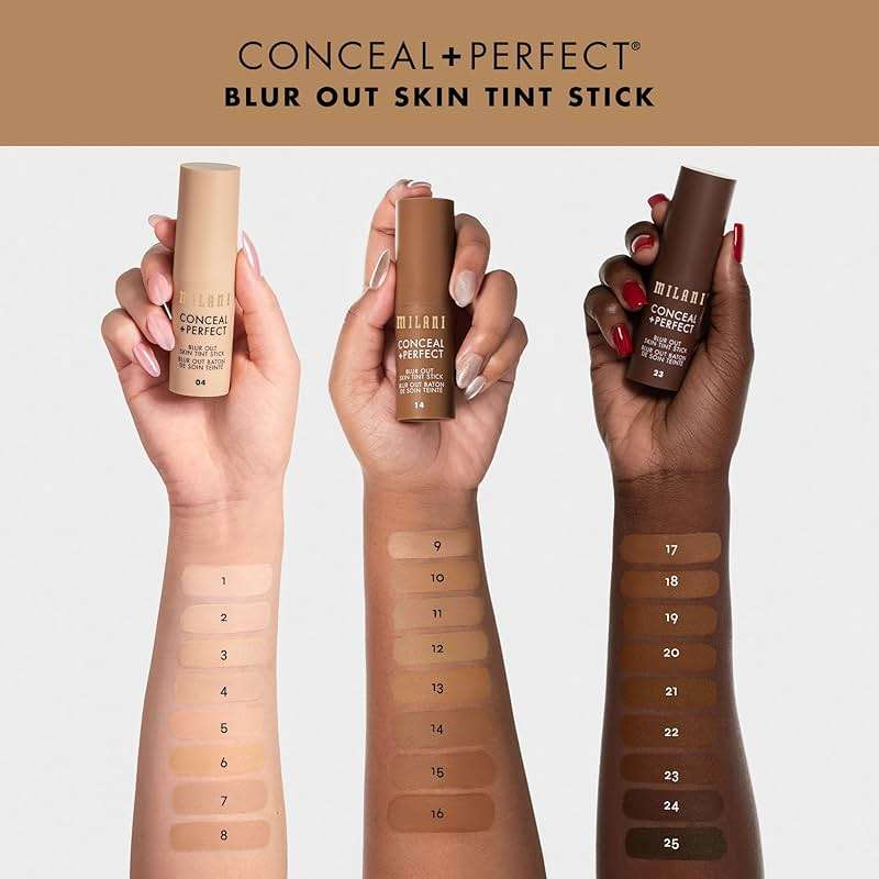 Milani Conceal + Perfect Blur Out Skin Tint Stick - Light to Medium Coverage Tinted Moisturizer Stick with Vitamin C & E - Soft Matte, Pore Blurring Natural Finish 02-Fair Neutral - Image 5