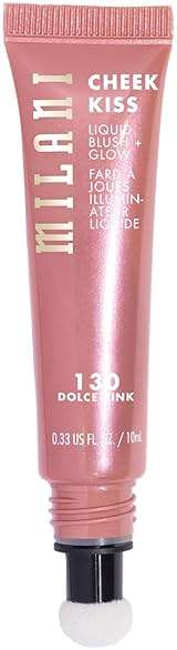 Milani Cheek Kiss Liquid Blush + Glow, Creamy 2-in-1 Blush for Cheeks and Highlighter Makeup for Dewy, Radiant Finish - 130 Dolce Pink - Image 5