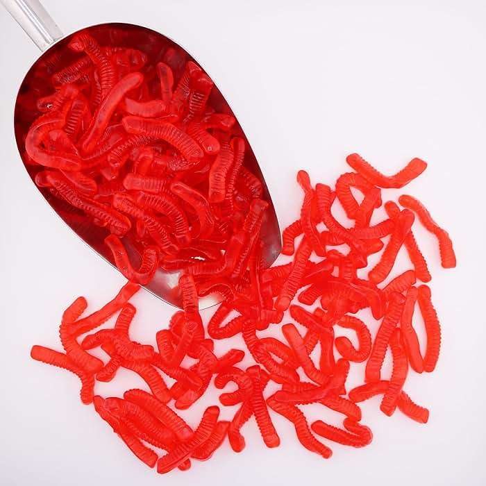 FirstChoiceCandy Sweet & Sour Gummy Worms, Multi Flavors and Solid Colors (1 Pound, Red Strawberry) - Image 8