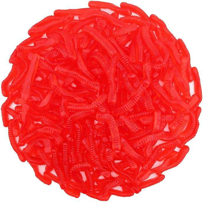 FirstChoiceCandy Sweet & Sour Gummy Worms, Multi Flavors and Solid Colors (1 Pound, Red Strawberry) - Image 9