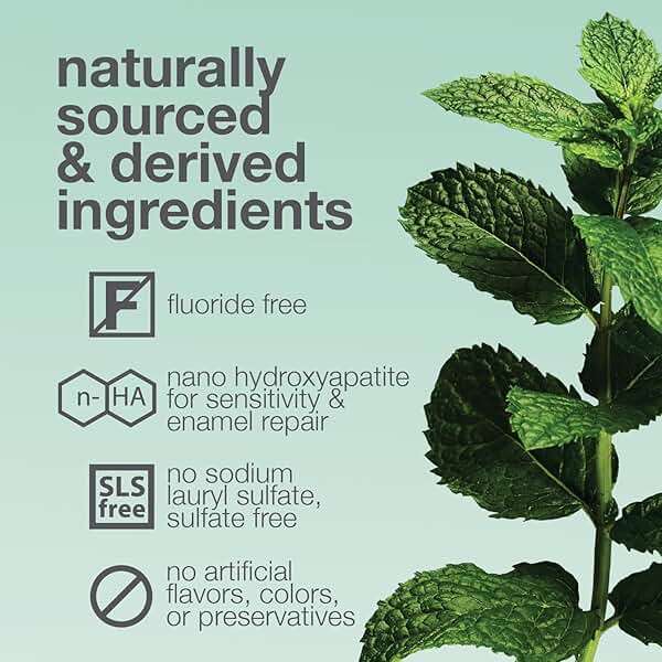 Davids Hydroxi Mild Mint Fluoride Free Nano Hydroxyapatite Toothpaste for Enamel Health & Whitening, Antiplaque, SLS Free, Kid Friendly Gentle Mint Flavor, 4 oz, Made in USA - Image 5