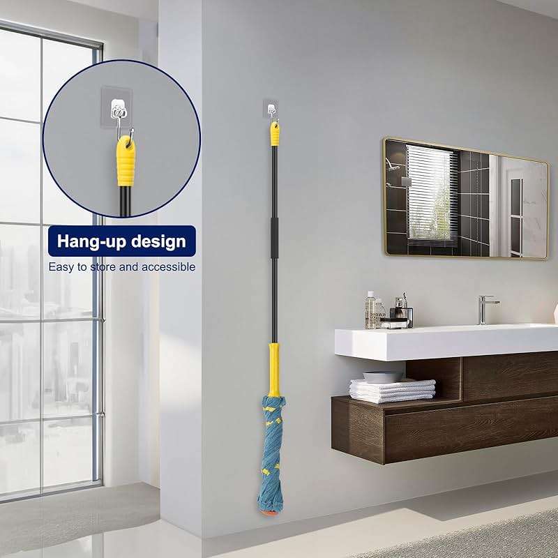 KeFanta Self-Wringing Twist Mop, Microfiber Cloth Wet Mops for Floor Cleaning, 57" Long Handle Floor Mop with Top Scouring Pad for Kitchen Hardwood Restaurant Bathroom Garages Warehouses Office - Image 7