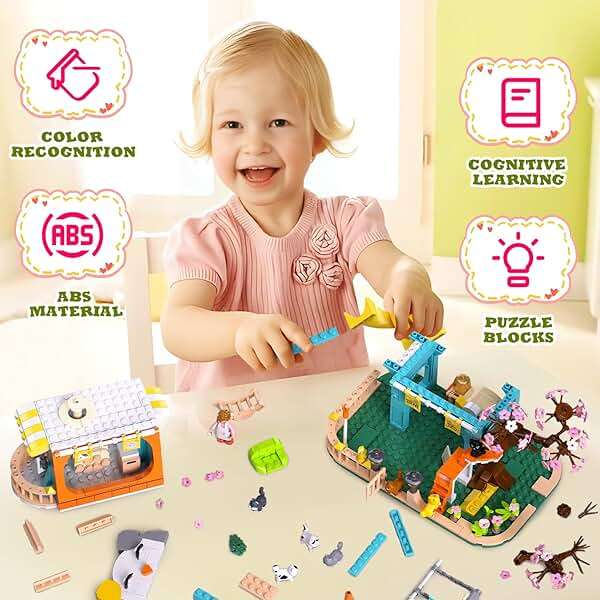 BrickTribe Cat House Building Set, Animal Playground Crossing Toy with 8 Cats and a Doll Minifigures Compatible with Lego Friends Pet Sets, Easter Gift Idea for Girls Kids Aged 6-12 - Image 5