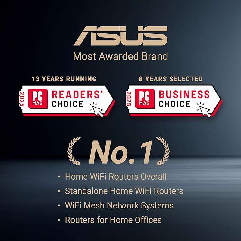 ASUS RT-BE92U WiFi 7 Router - Tri-Band (6GHz), Up to 9.7 Gbps Wireless, Dual WAN, Mesh Compatible - Image 2