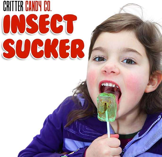 HotLix Insect Lollipops (4-Pack) | Includes Scorpion, Worm, Ants, Cricket | Bug Candy Suckers Individually Wrapped | Bug Lollipops with Real Edible Insects | Weird Candy Pack - Image 6