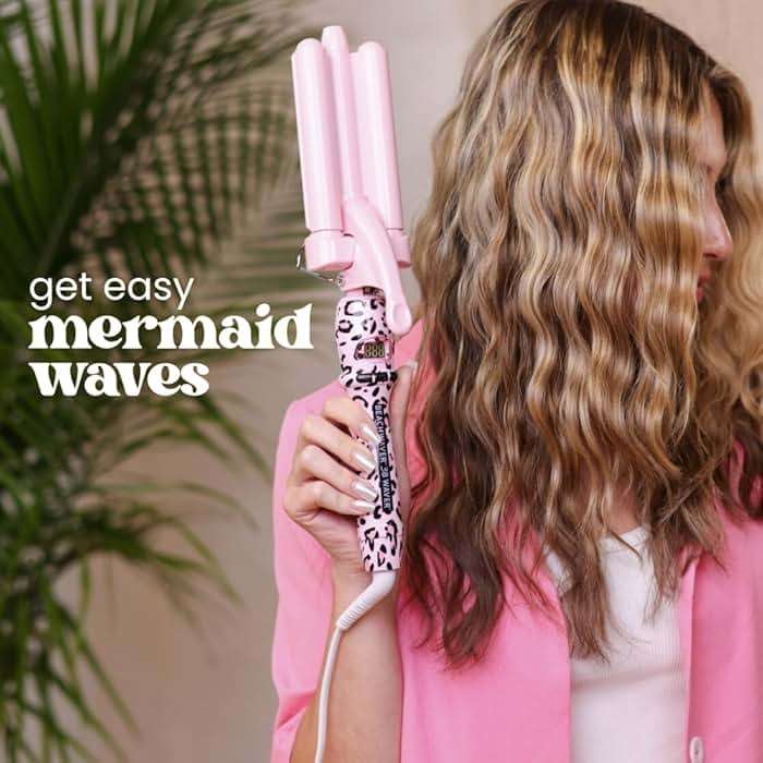The Beachwaver Co. 3B Waver | Triple Barrel Hair Waver for Mermaid Waves | Professional Curling Iron with Adjustable Temperature, LED Screen, and Ceramic Barrels - Image 2