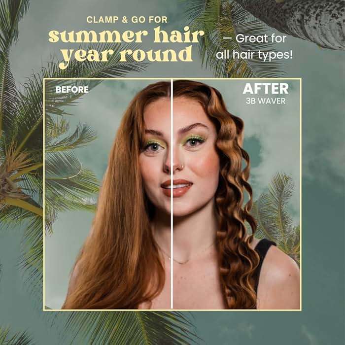 The Beachwaver Co. 3B Waver | Triple Barrel Hair Waver for Mermaid Waves | Professional Curling Iron with Adjustable Temperature, LED Screen, and Ceramic Barrels - Image 4