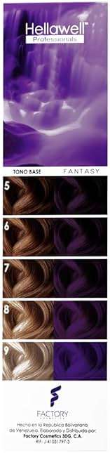 Hellawell Professional Hair Dye. Coverage Color Fantasy - Semi-permanent oxidation coloring cream. Purple 2.11oz. - Image 3