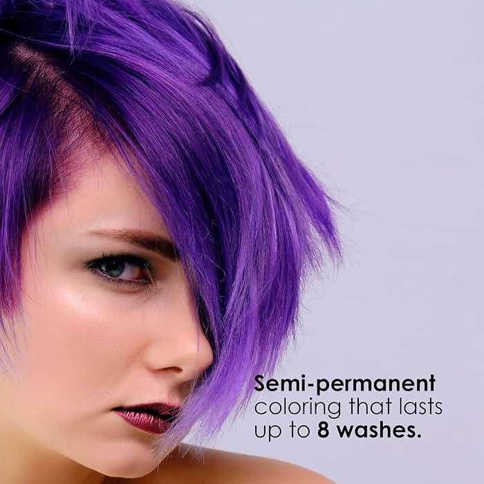 Hellawell Professional Hair Dye. Coverage Color Fantasy - Semi-permanent oxidation coloring cream. Purple 2.11oz. - Image 7