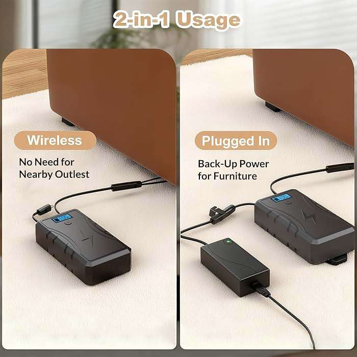 SWANPOW Battery Pack for Reclining Furniture, 2500mAh Universal Recliner Battery Pack Rechargeable with LED Display for 2-Pin Electric Recliner, Sofa, Lift Chair, Couch, Motion Furniture - Image 3