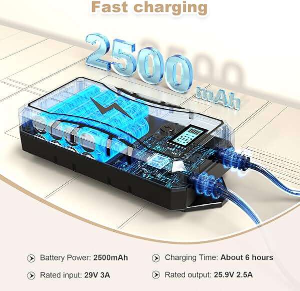 SWANPOW Battery Pack for Reclining Furniture, 2500mAh Universal Recliner Battery Pack Rechargeable with LED Display for 2-Pin Electric Recliner, Sofa, Lift Chair, Couch, Motion Furniture - Image 4