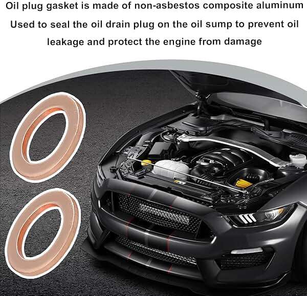 Wevdn 10 PCS Oil Drain Plug Gasket, 14mm Cooper Crush Washer Oil Sealing Gaskets, Automotive Replacement Drain Plug Gaskets Compatible with OEM PN Part 007603-014106, Car Accessories - Image 4