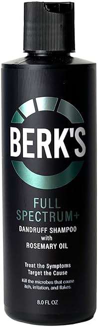 Berk's Medicated Coal Tar Dandruff Shampoo – Triple Action Formula with 3% Salicylic Acid & 1.5% Sulfur – Full Spectrum with Rosemary Oil – Flake & Itch Control – 8 Fl Oz - Image 1