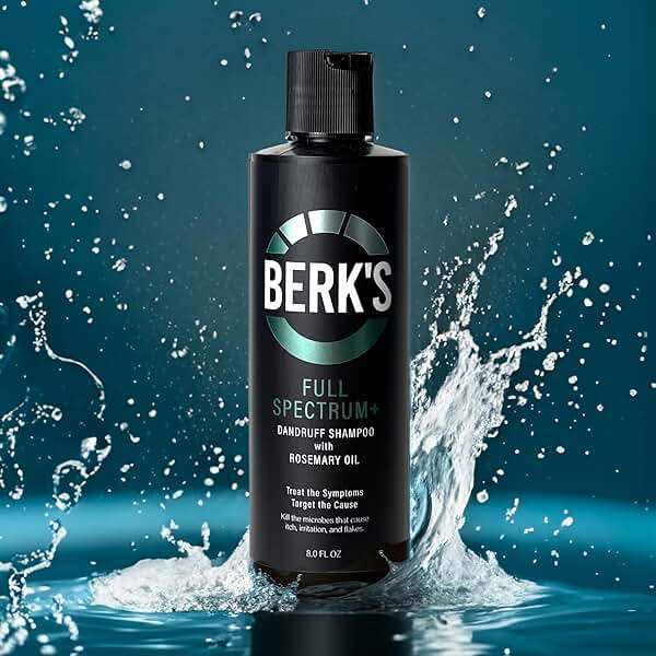 Berk's Medicated Coal Tar Dandruff Shampoo – Triple Action Formula with 3% Salicylic Acid & 1.5% Sulfur – Full Spectrum with Rosemary Oil – Flake & Itch Control – 8 Fl Oz - Image 3