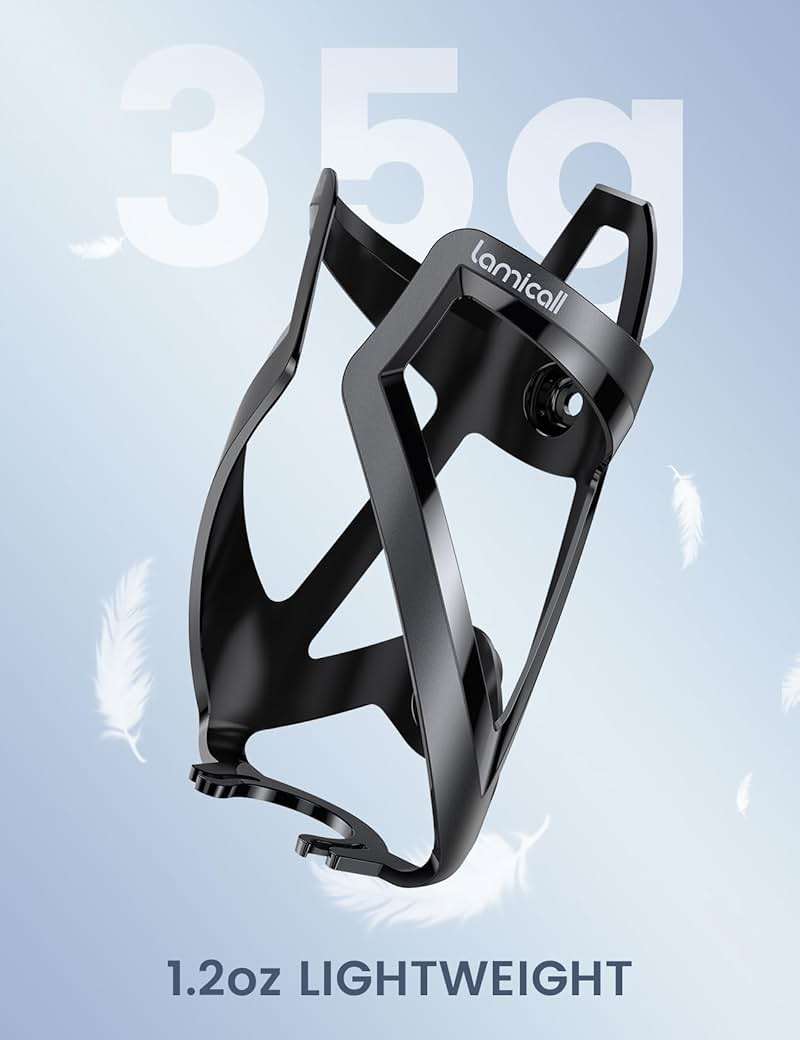 Lamicall Bike Water Bottle Holder - 1.2 Oz Ultralight & Sturdy Bike Cup Holder, Bicycle Drink Cage, Cycling Bike Water Bottle Cage with Screw Tool, for 2.75-3.94" Diameter Bottles - Image 2
