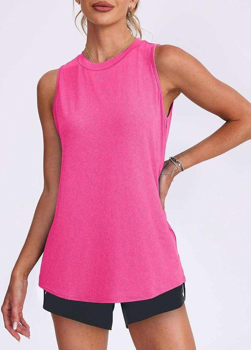Womens Workout Tank Tops Lightweight Sleeveless Shirts for Women Loose Fit Tops for Athletic Running Tennis Yoga - Image 2