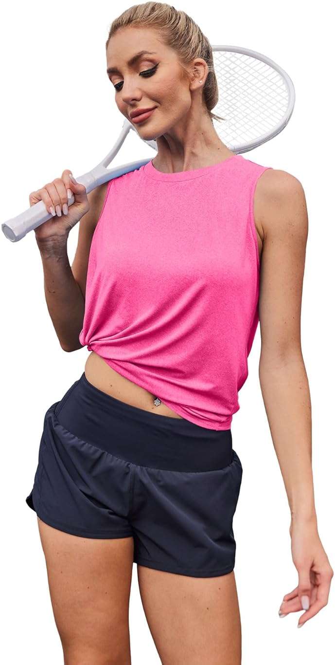 Womens Workout Tank Tops Lightweight Sleeveless Shirts for Women Loose Fit Tops for Athletic Running Tennis Yoga - Image 5