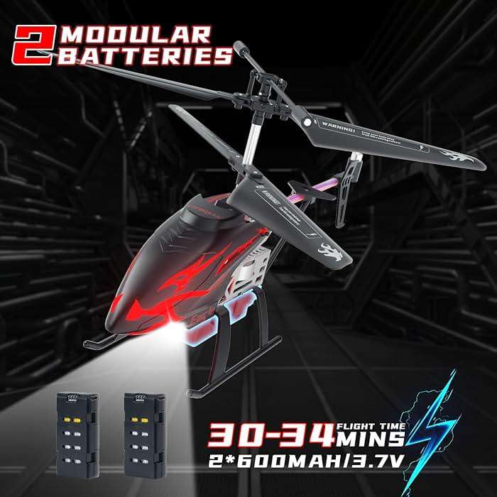 CYLION Remote Control Helicopter for Kids with 30-Minute Flight Time, LED Light Effects, Altitude Hold, One-Key Takeoff/Landing, for Boys and Girls Ages 6+, Perfect Christmas and Birthday Gifts - Image 7