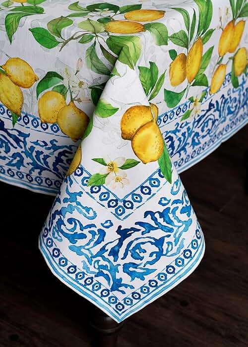 Maison d' Hermine Table Cloth Rectangle Table 100% Cotton 60 x 120 Inches Tablecloth Reusable Decorative for Dining Kitchen Room Farmhouse Party Home Hotel Restaurant Spring Summer - Cedrat - Image 3