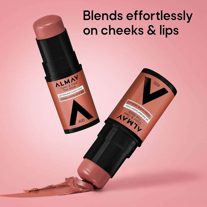 Almay Lip and Cheek Tint, Color & Care Tint Stick, Multi-Use Moisturizing Blush and Lip Color, Dewy Finish, 400 Nude Flush, 0.25 oz - Image 7